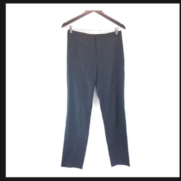 Club Monaco Navy Aida Jacquard Skinny Dress Pants - Picture 2 of 6